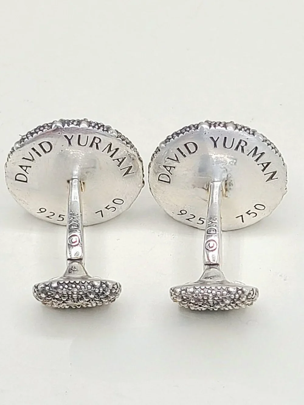 David Yurman Sea Urchin Cufflinks w/ Blue Sapphire & 18K Yellow Gold - RARE
