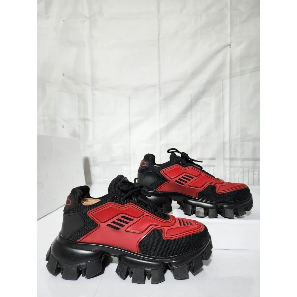 Prada Cloudbust Thunder Sneakers Red and Black Size 41