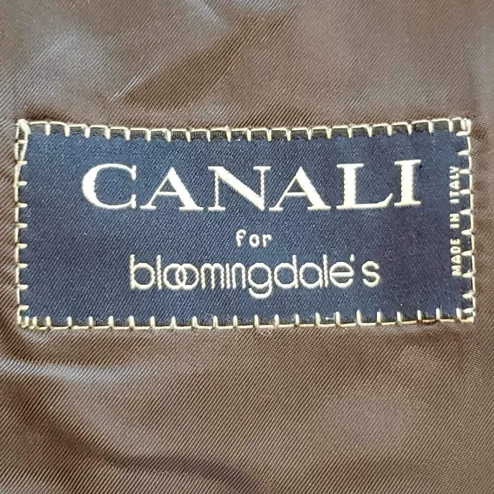 CANALI Coat Sport Jacket Blazer Wool Gray Stripe Three Button Mens 54L US 44