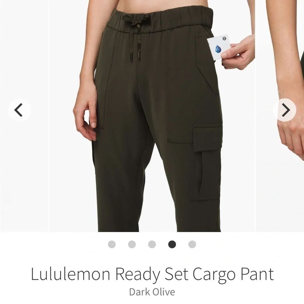 LULULEMON SIZE 6 DARK OLIVE CARGOS