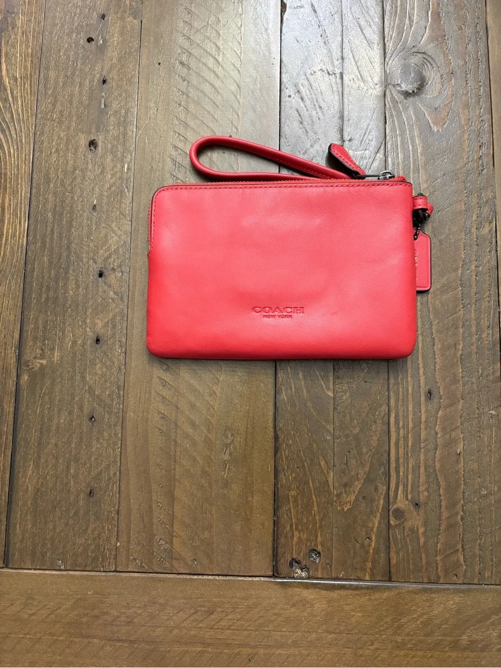 Coach sleek red