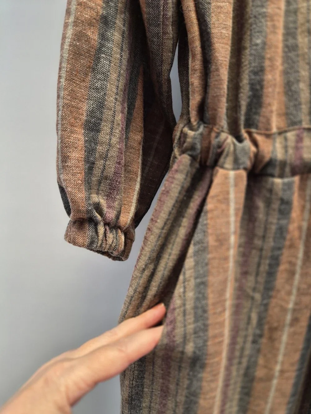 Free People Loveland Metallic Striped Jumpsuit M Excellent Whimsigoth 70s Boho