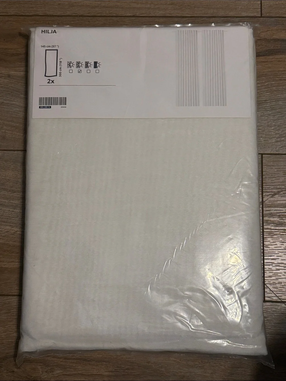 IKEA Hilja White Light-Filtering Curtain Pair