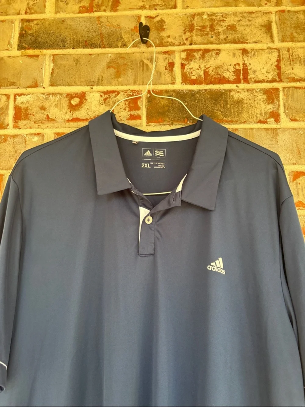 Adidas Navy Dri-wicking PoloShirt