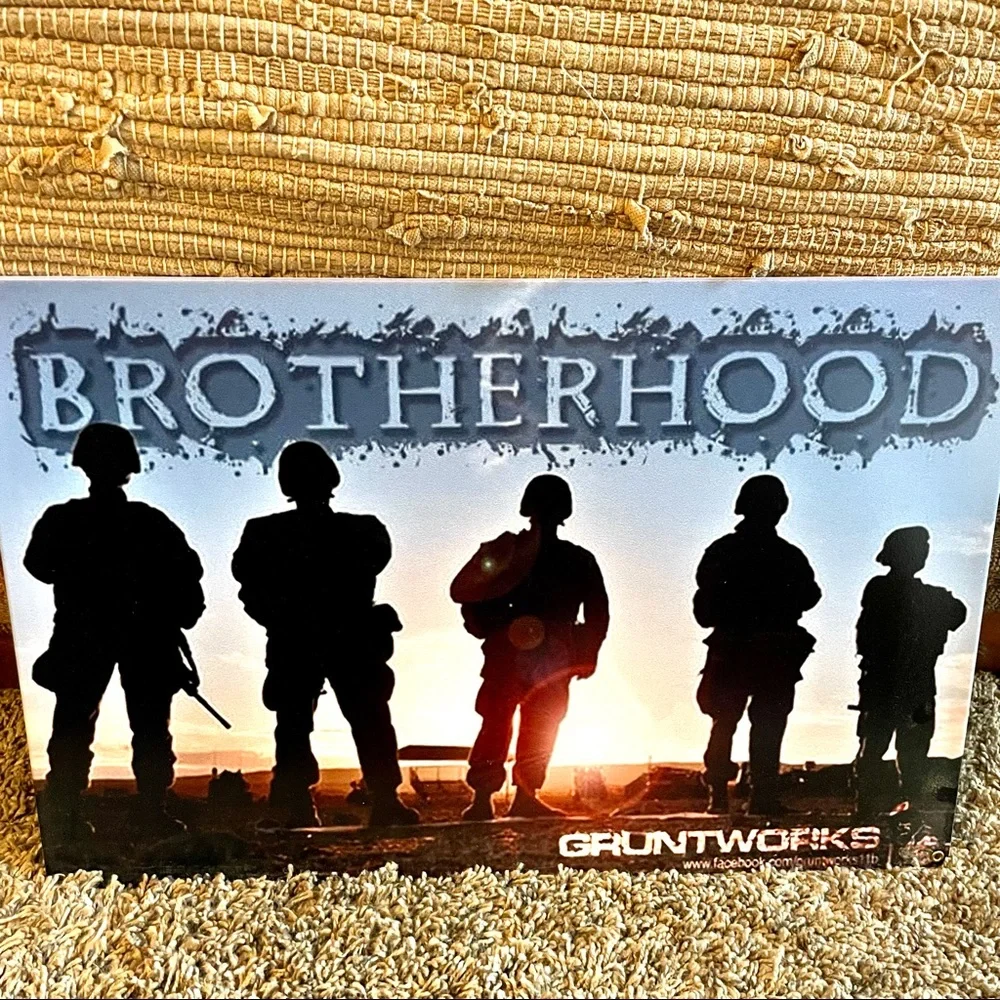 NEW Heavy Duty Steel Brotherhood Gruntworks Metal Sign