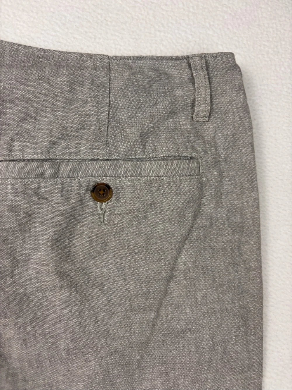 J.Crew Gramercy Linen/Cotton Lightweight Gray Flat Front Chino Short 9