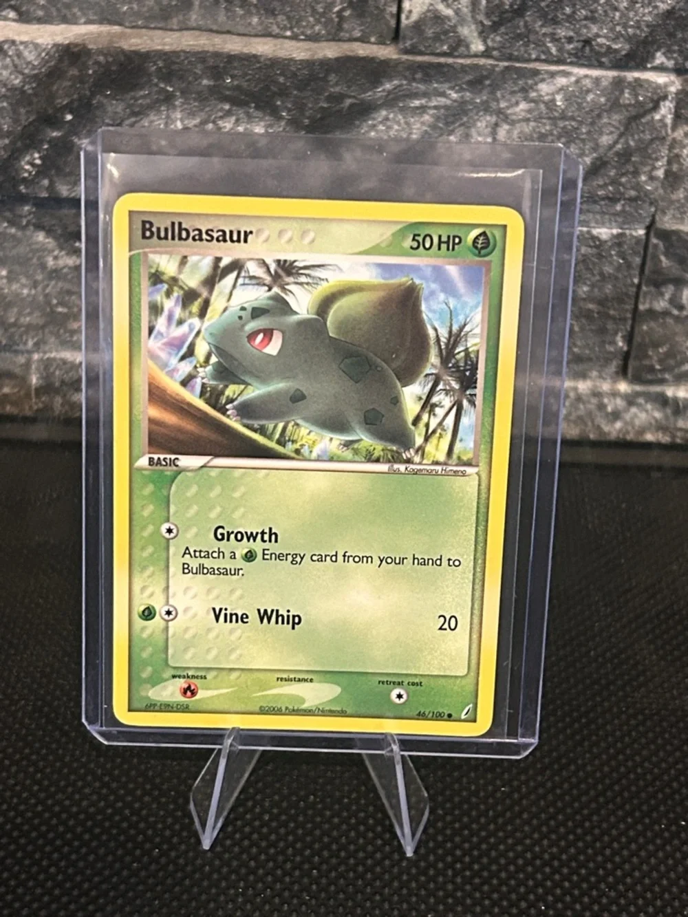 Pokemon Bulbasaur Non-Holo 46/100 from Vintage EX Crystal Guardians Set‎ (2006)