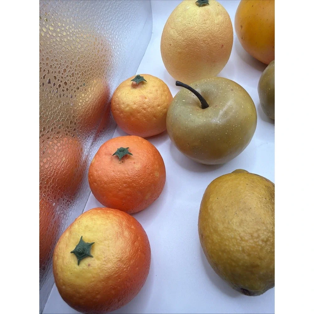 Mixed Artificial Fruit Set Faux‎ Apples Oranges Decor Bowl Filler Kitchen