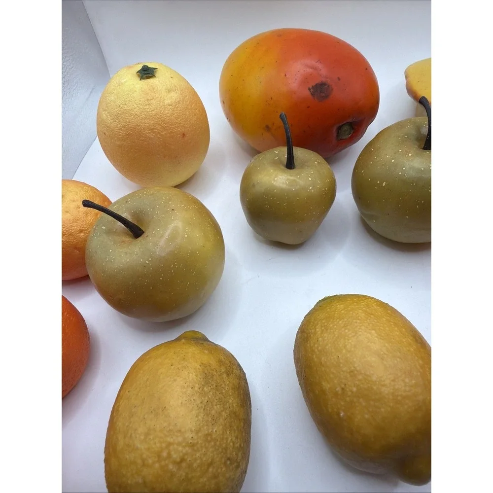 Mixed Artificial Fruit Set Faux‎ Apples Oranges Decor Bowl Filler Kitchen