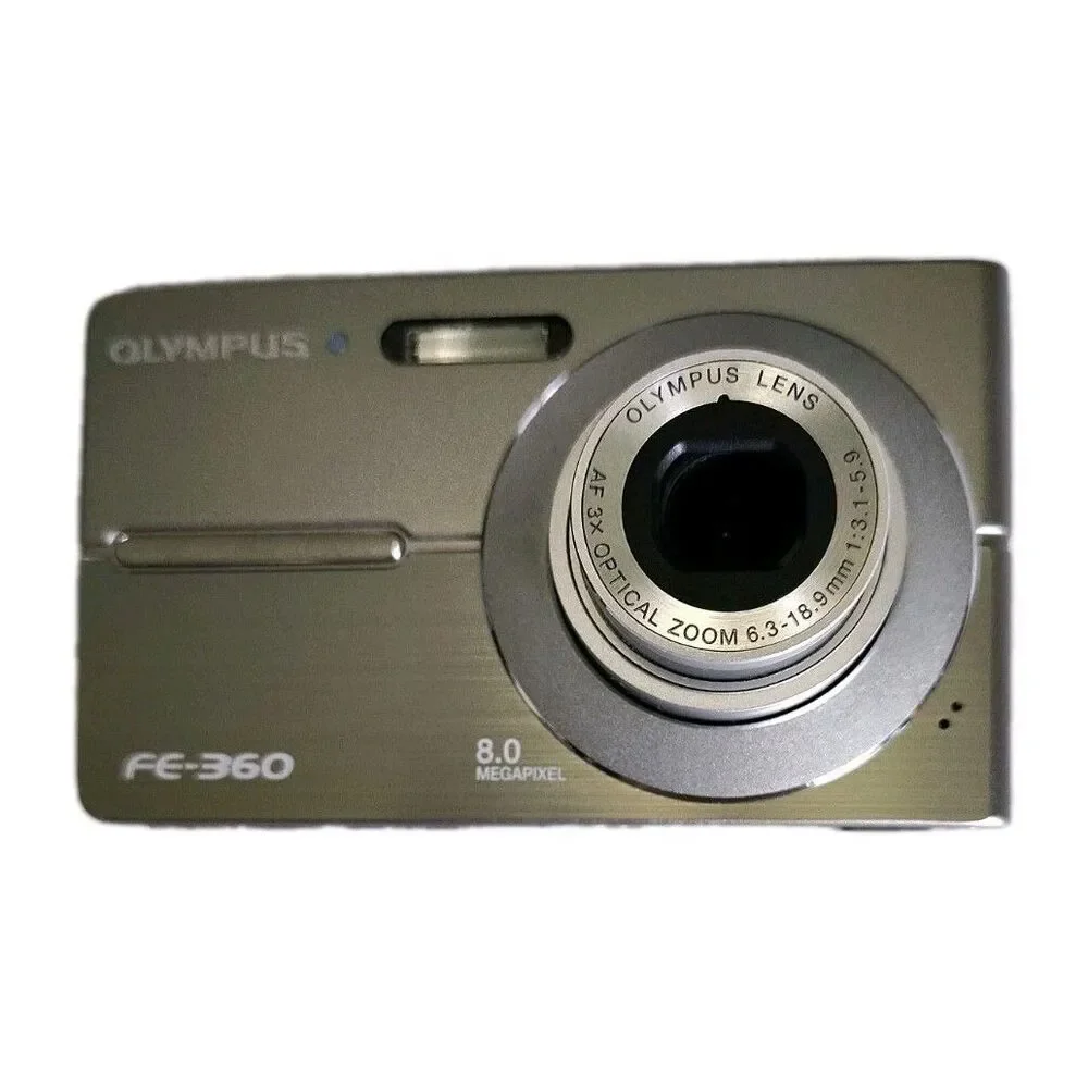 Olympus FE-360 8MP digital camera, 3x optical zoom BUNDLE Works Great