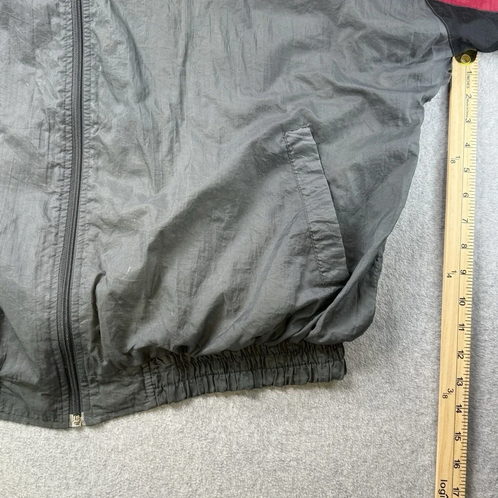 Vintage Athletic Works Windbreaker Jacket‎ Colorblock Black Red Gray Men's Large