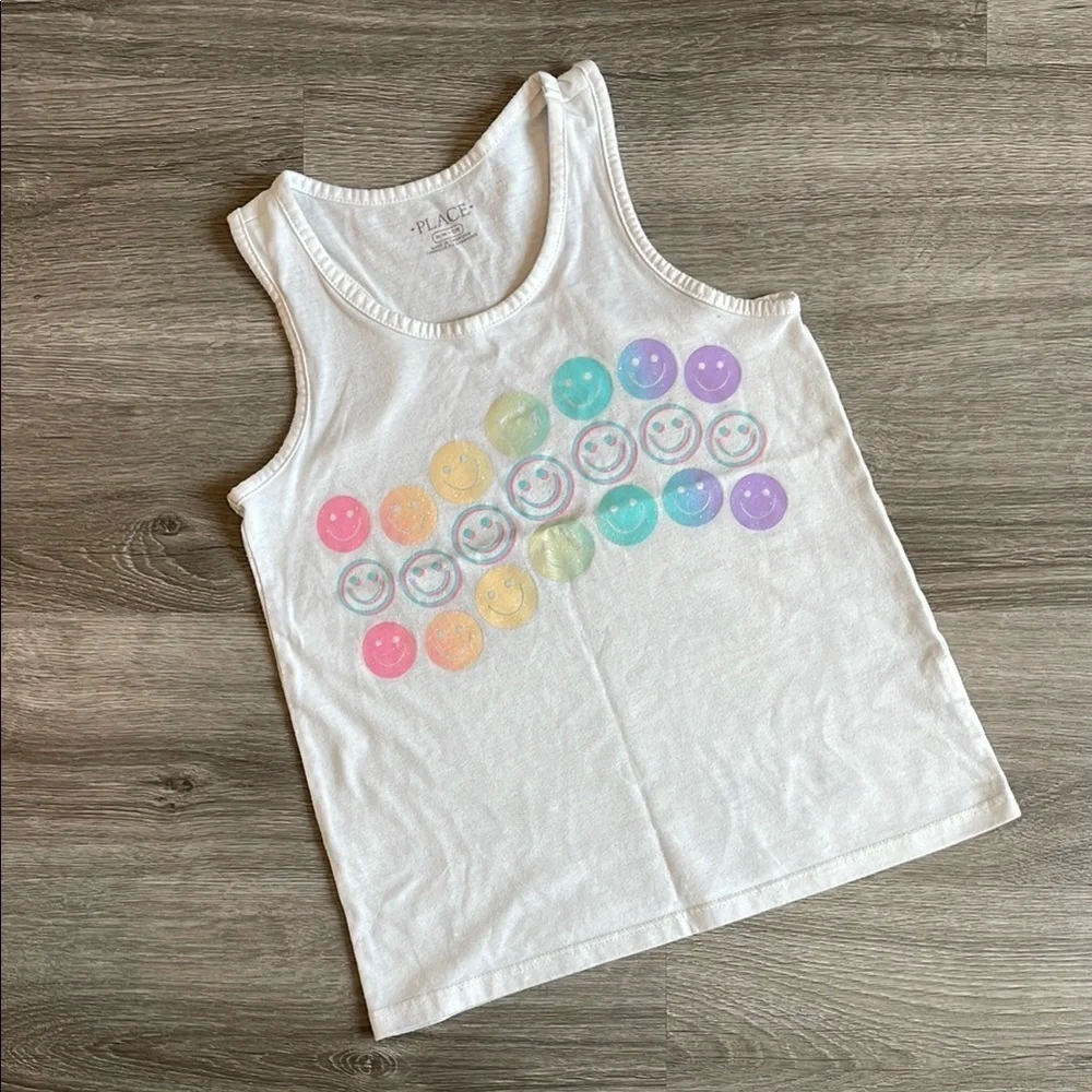 The Children's Place White Smiley Tank Top