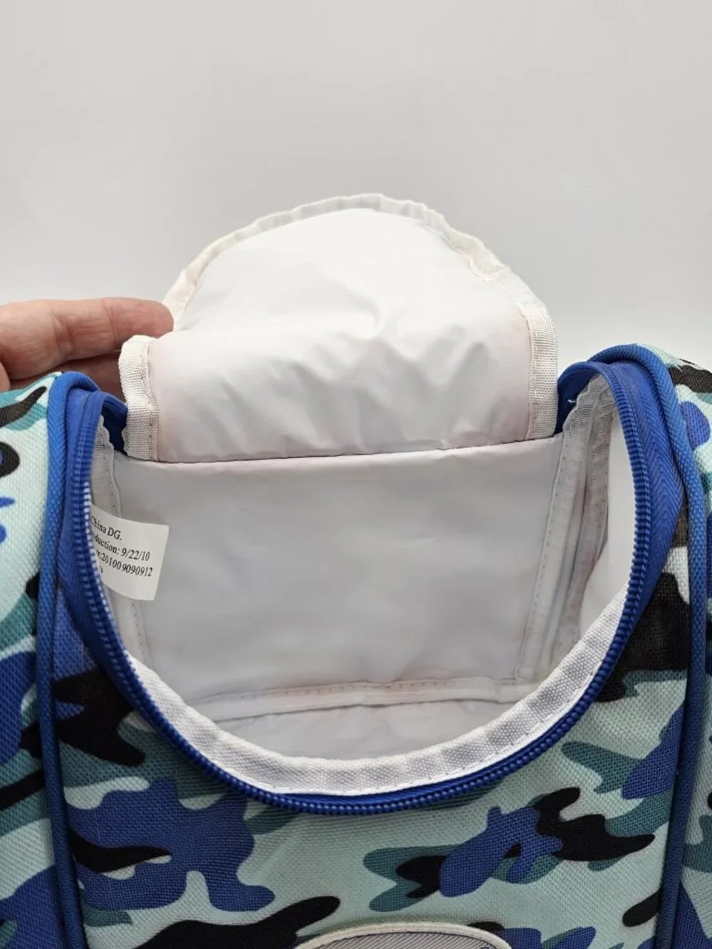 Tupperware Lunch Box Blue Camouflage Lunchbox Cup Container Sandwich Keeper 4 Pc