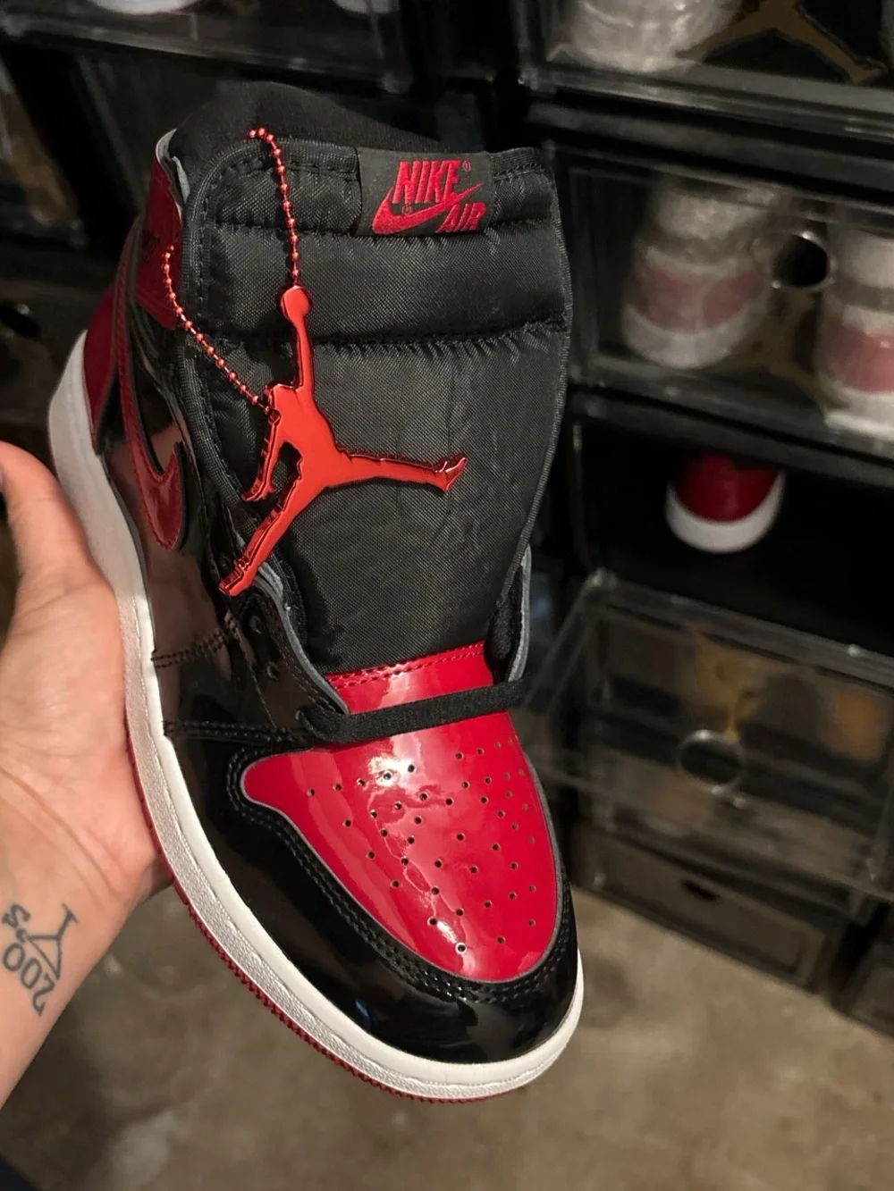 Jordan Air Jordan 1 Retro High Black Red Patent Leather