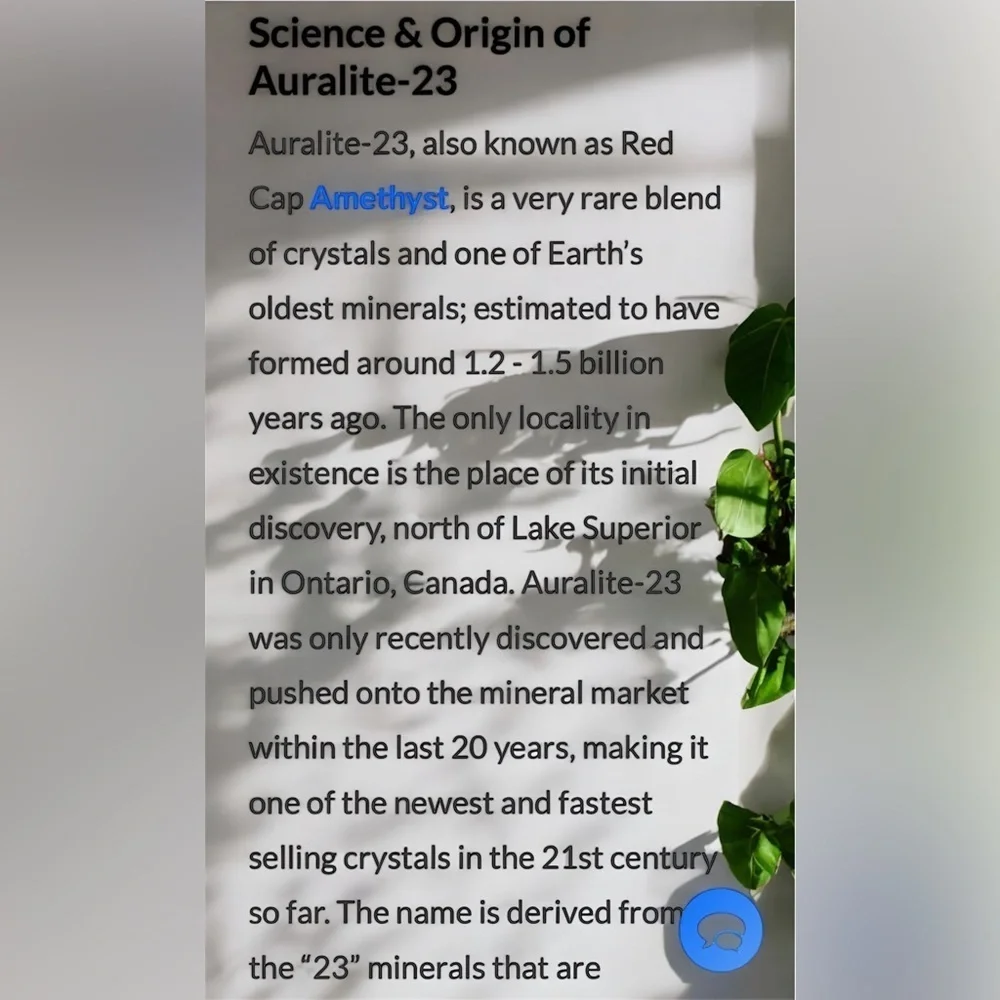 Handmade natural auralite