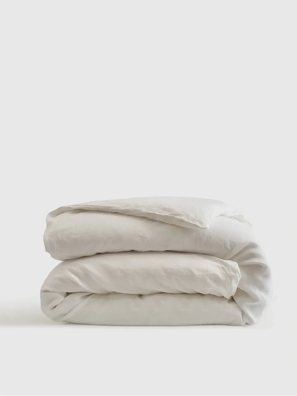 Quince European Linen Duvet Cover Twin in White
