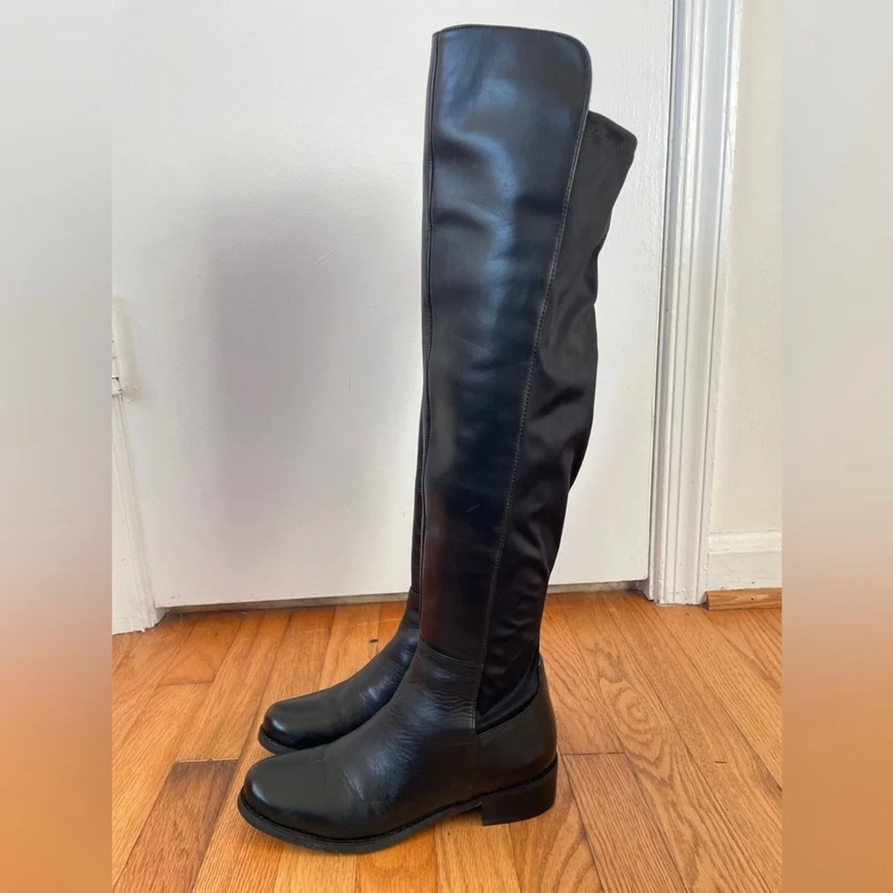 Blondo Leather Waterproof Over the Knee OTK Boot Block Heel 6