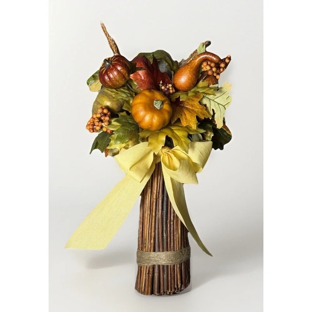 Rustic Farmhouse Pumpkin & Ghourd Floral Bouquet