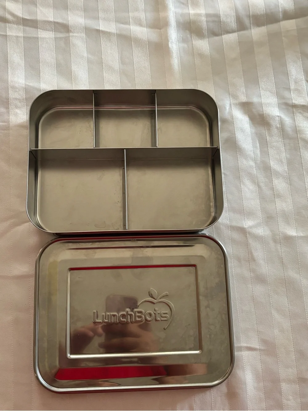 LunchBots Stainless Steel 5-Compartment Rectangular Food Storage Container