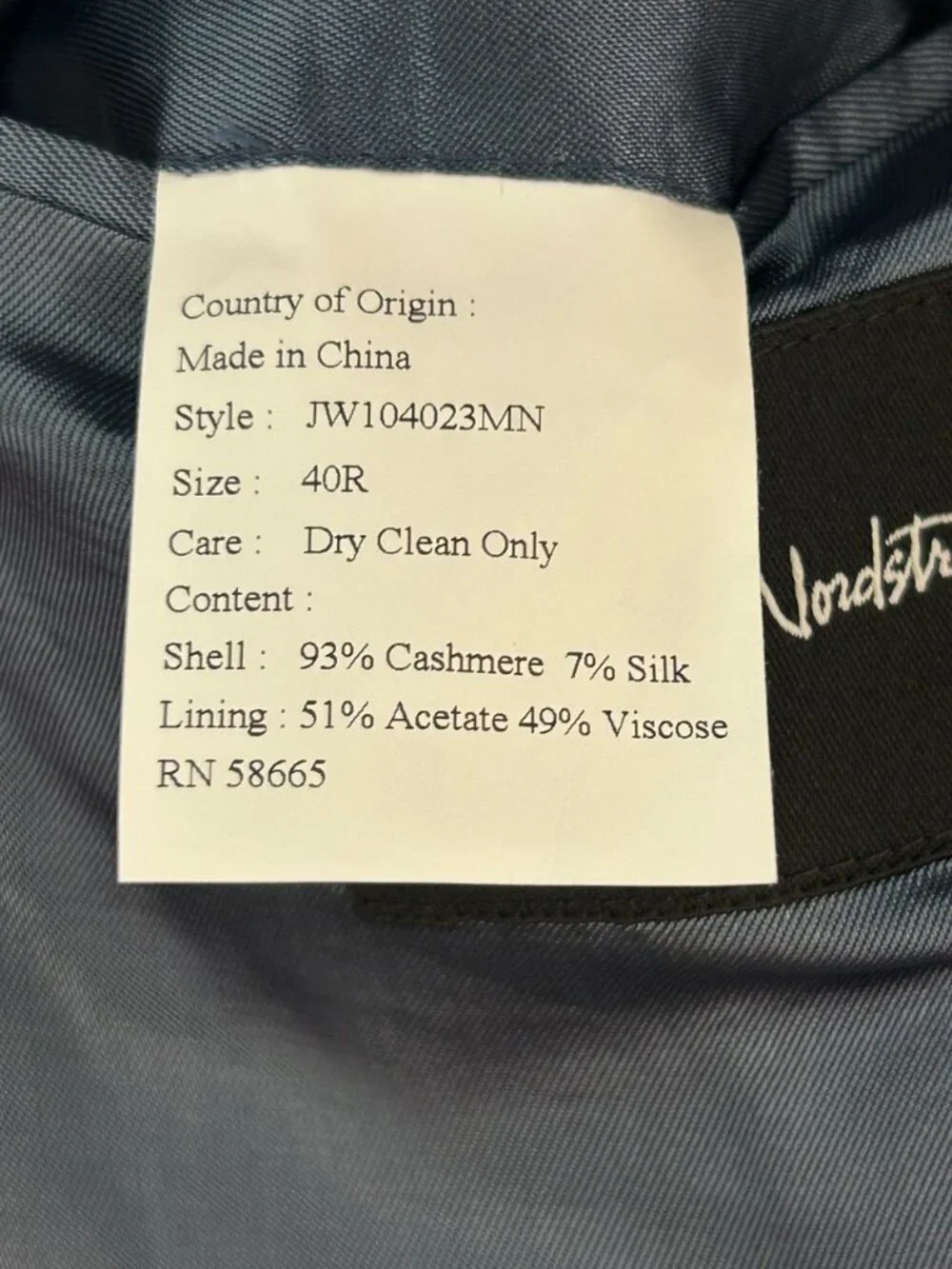 Loro Piana John W.Nordstrom Men's Cashmere Silk Sport Coat Blazer  Size 40R