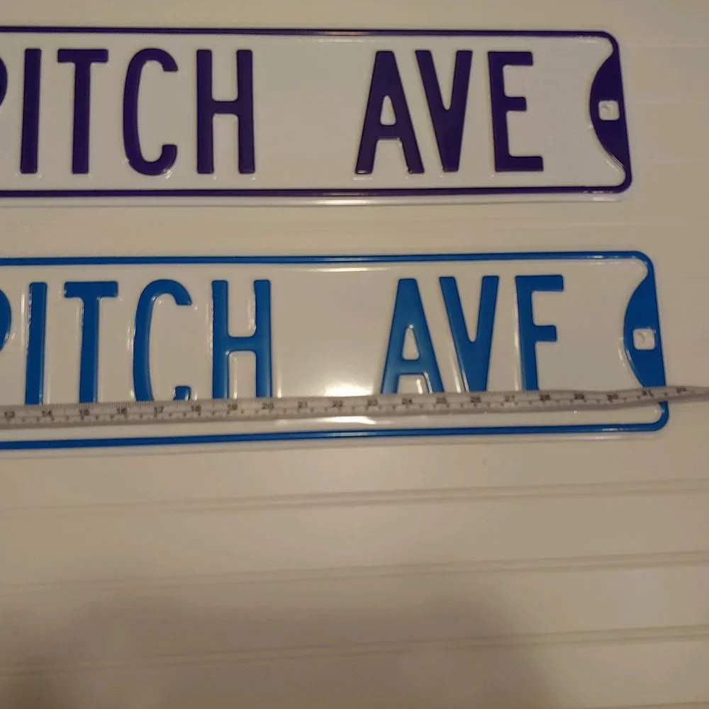 Sports Street Signs closet white purple
