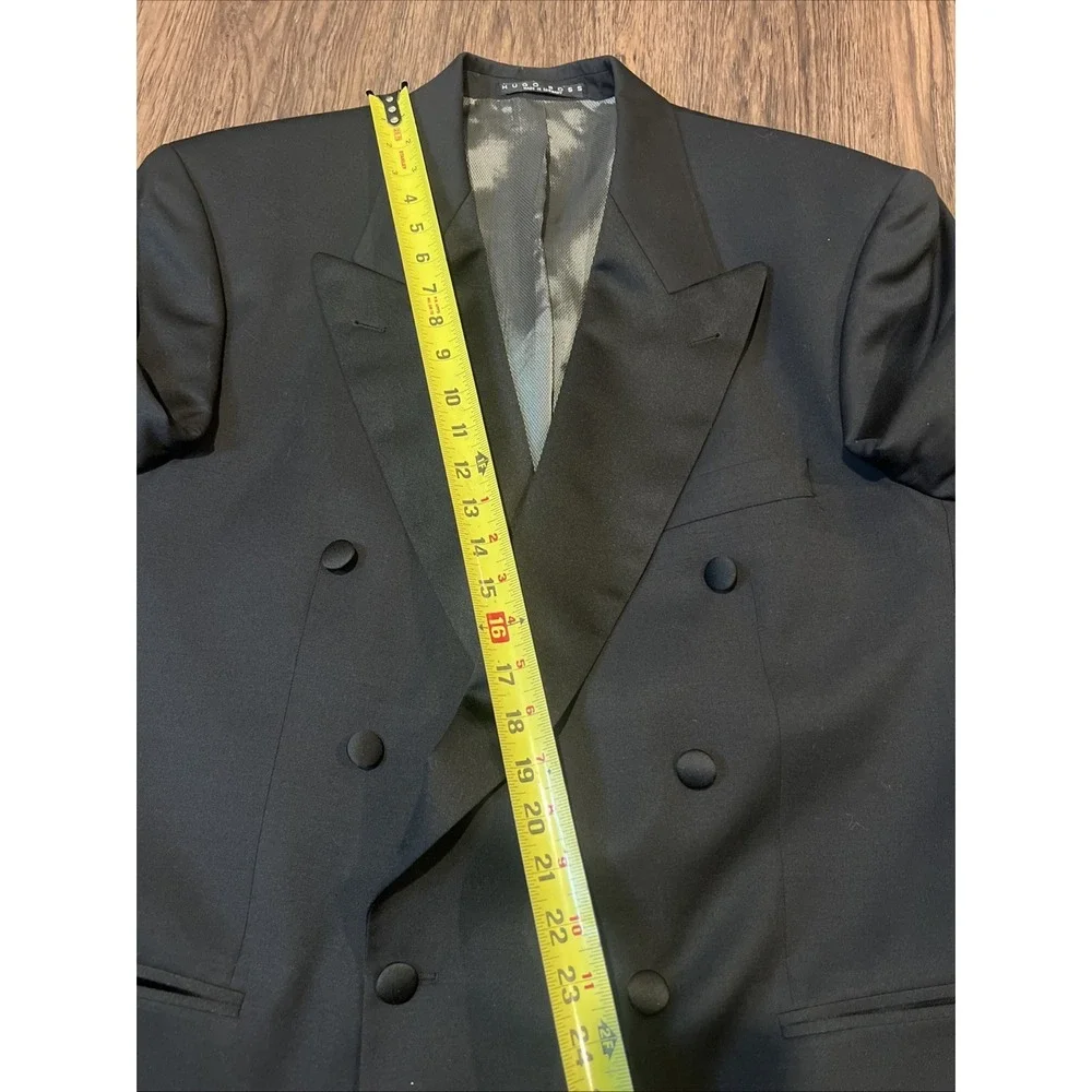 HUGO BOSS Men's Tuxedo Suit Color Black 48L Black 100% Virgin Wool