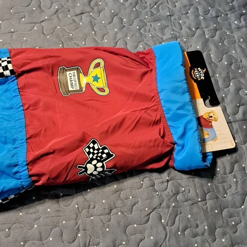 Race car driver pet costume size medium new