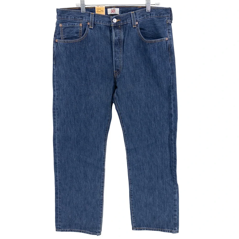 VTG NWT Deadstock Levis Mens 38x30 501 Original Fit Jeans Blue Button Fly Y2K
