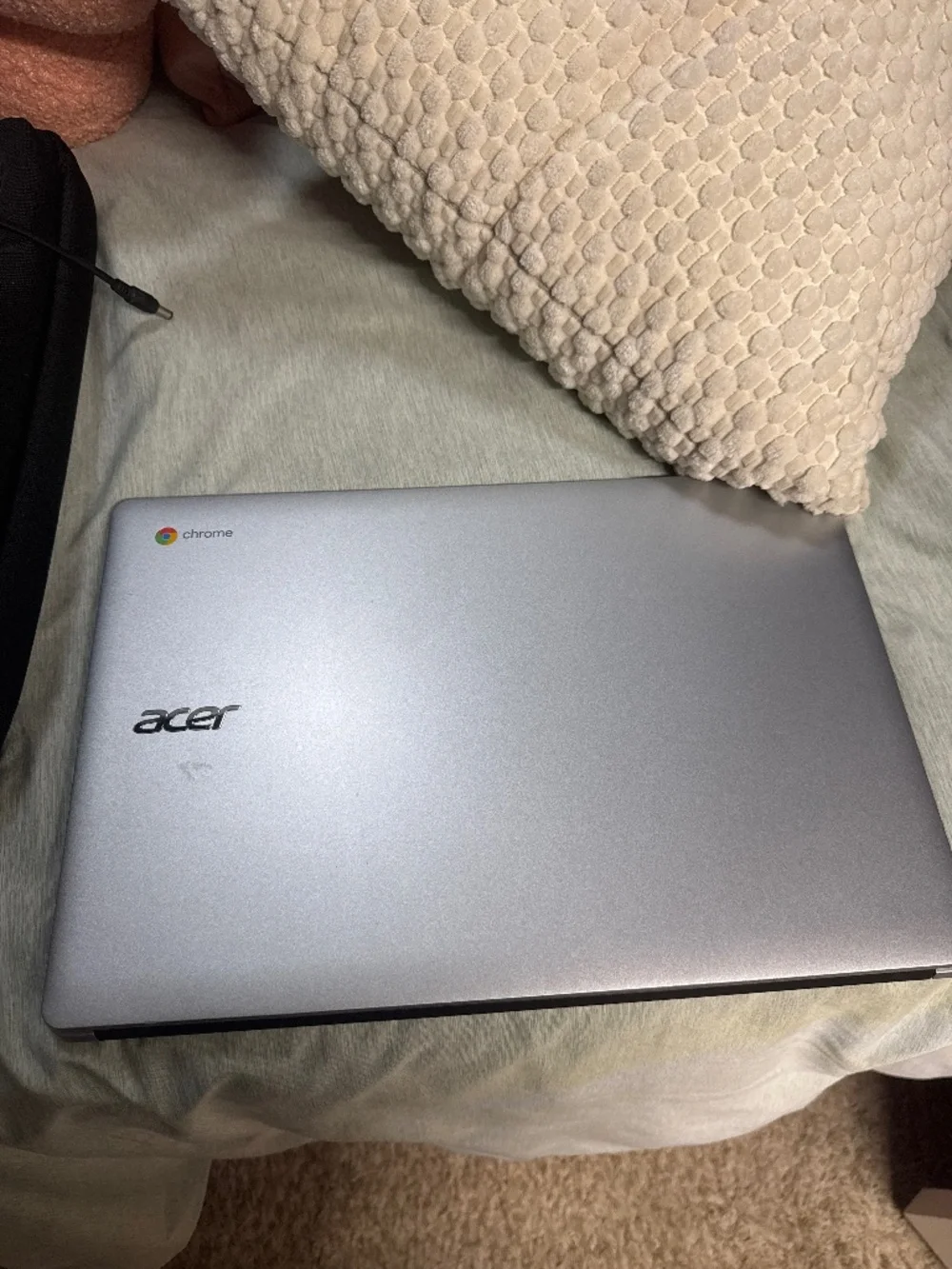 Computer with charger and case