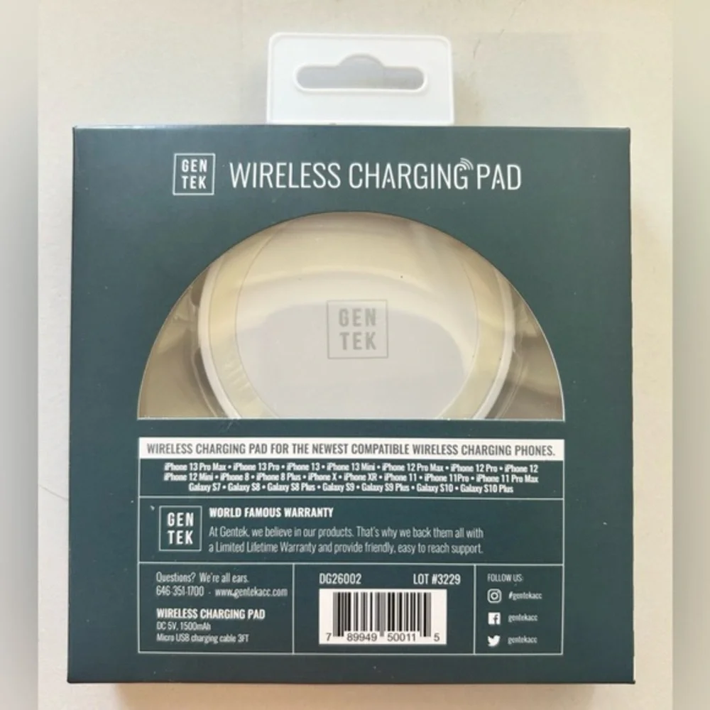 Gentek wireless charging