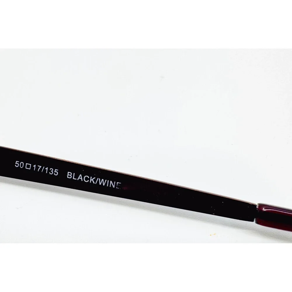 B.U.M. Equipment Eyeglasses Womens Black Wine Fictitious Cat Eye 50-17-135