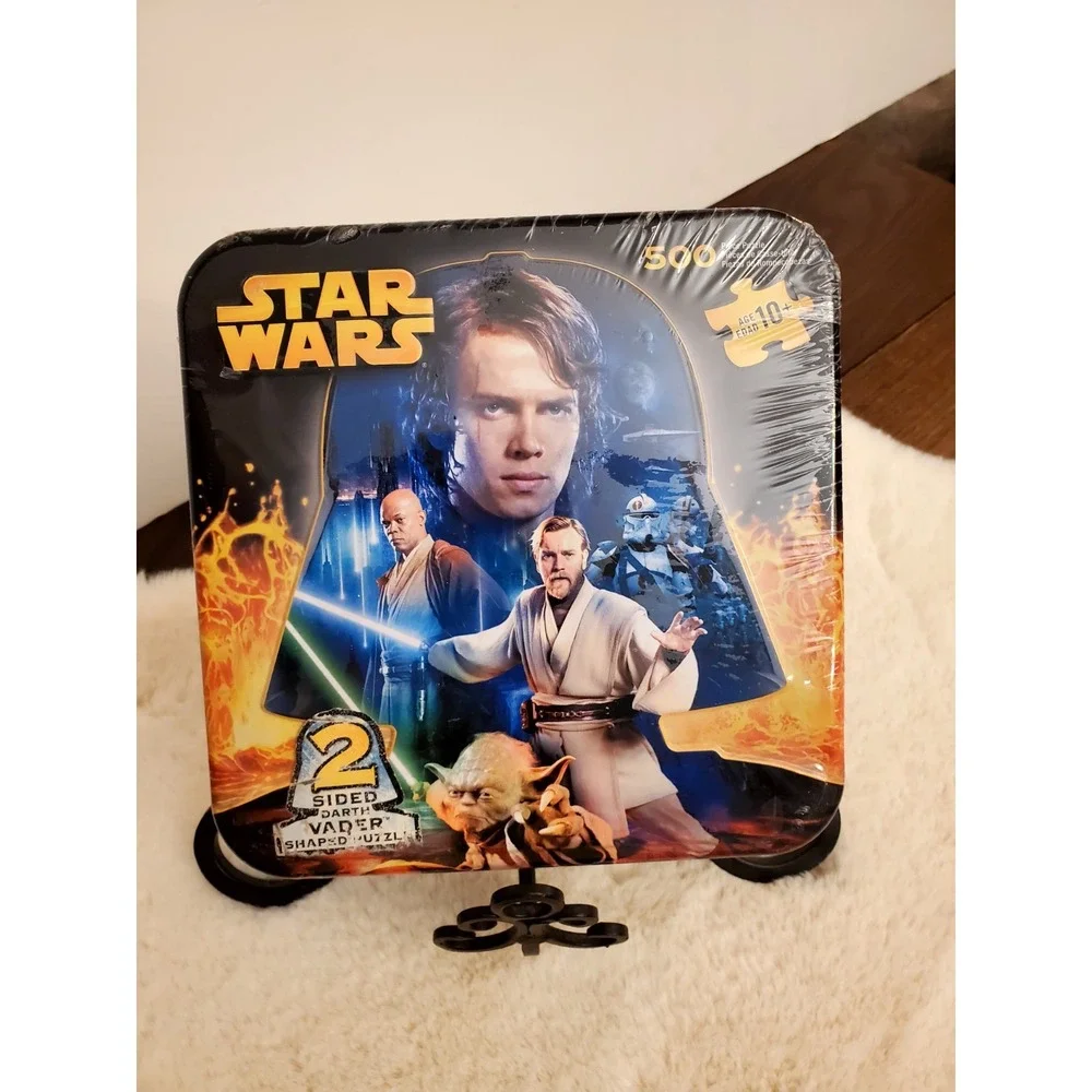 Star Wars 2005 2 Double Sided Darth Vader Shaped 500 Piece‎ Puzzle Tin Sealed