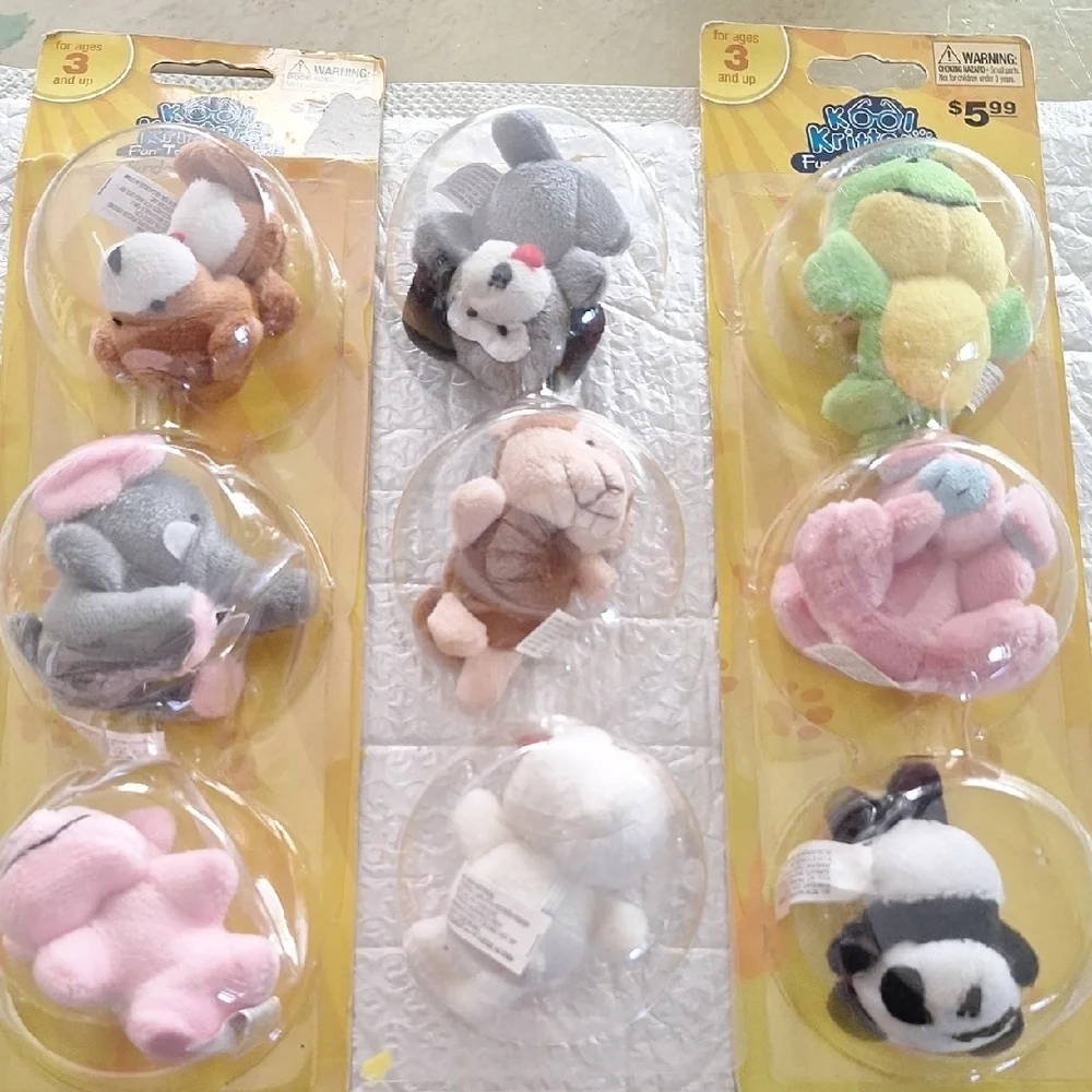 Kool Kritters Sunglass Plush Fun To Wear Toy Set Of Nine