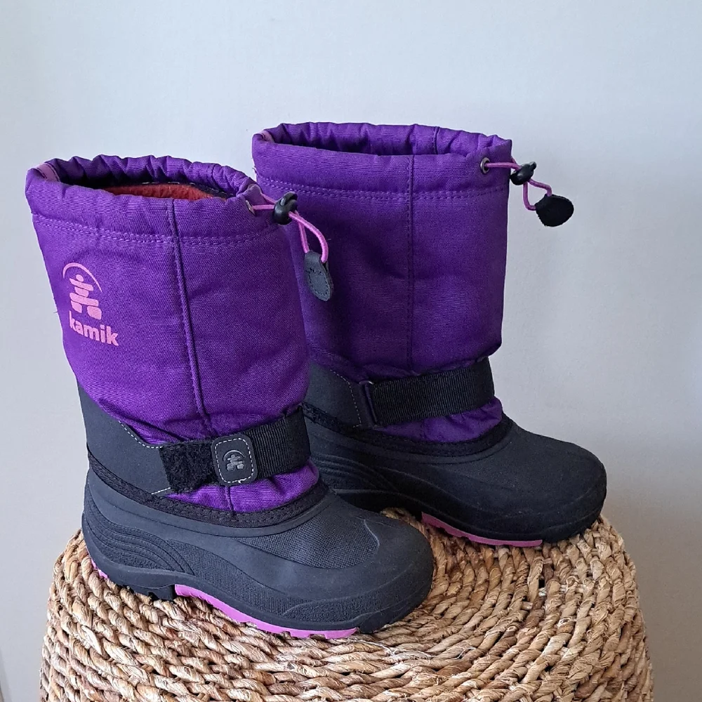 Kamik Girls‎ Waterproof/Insulated Winter/Snow/Outdoor Boots Purple/Black S-3