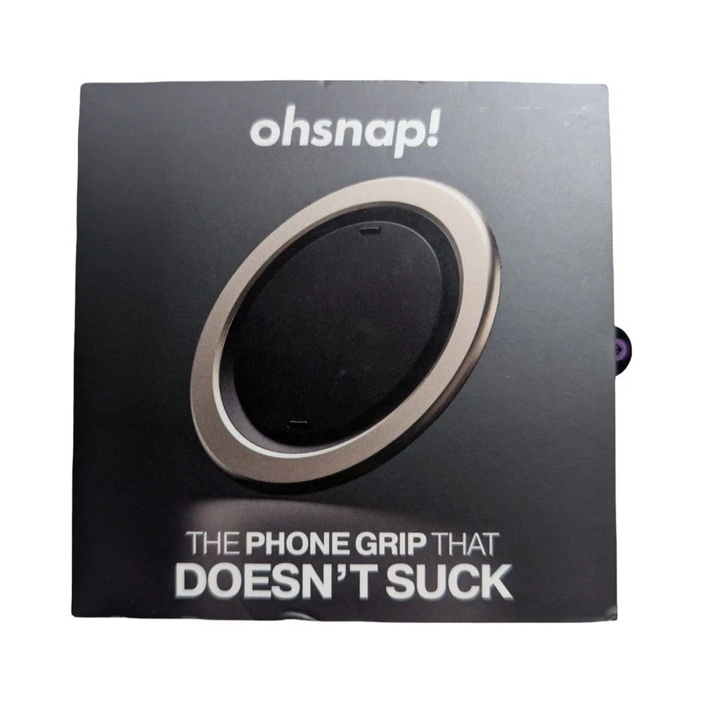 Gg1-O OhSnap Magnetic UltraThin Grip & Stand w Magsafe Charge-thru - Stone