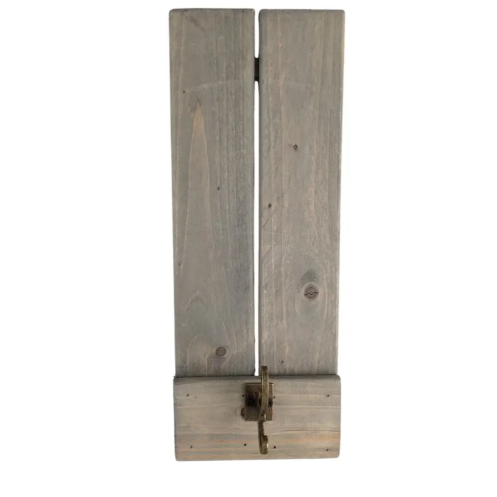 Rustic Wood Slat Wall Hook Hat Coat Rack 18x7