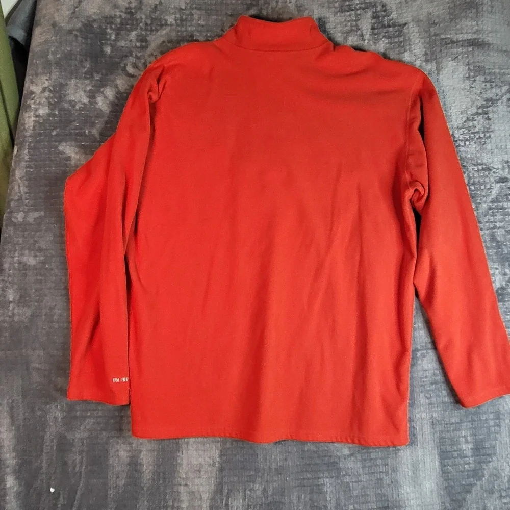 The North Face‎ Mens L Fleece Pullover Red Glacier TKA 100 1/4 Zip