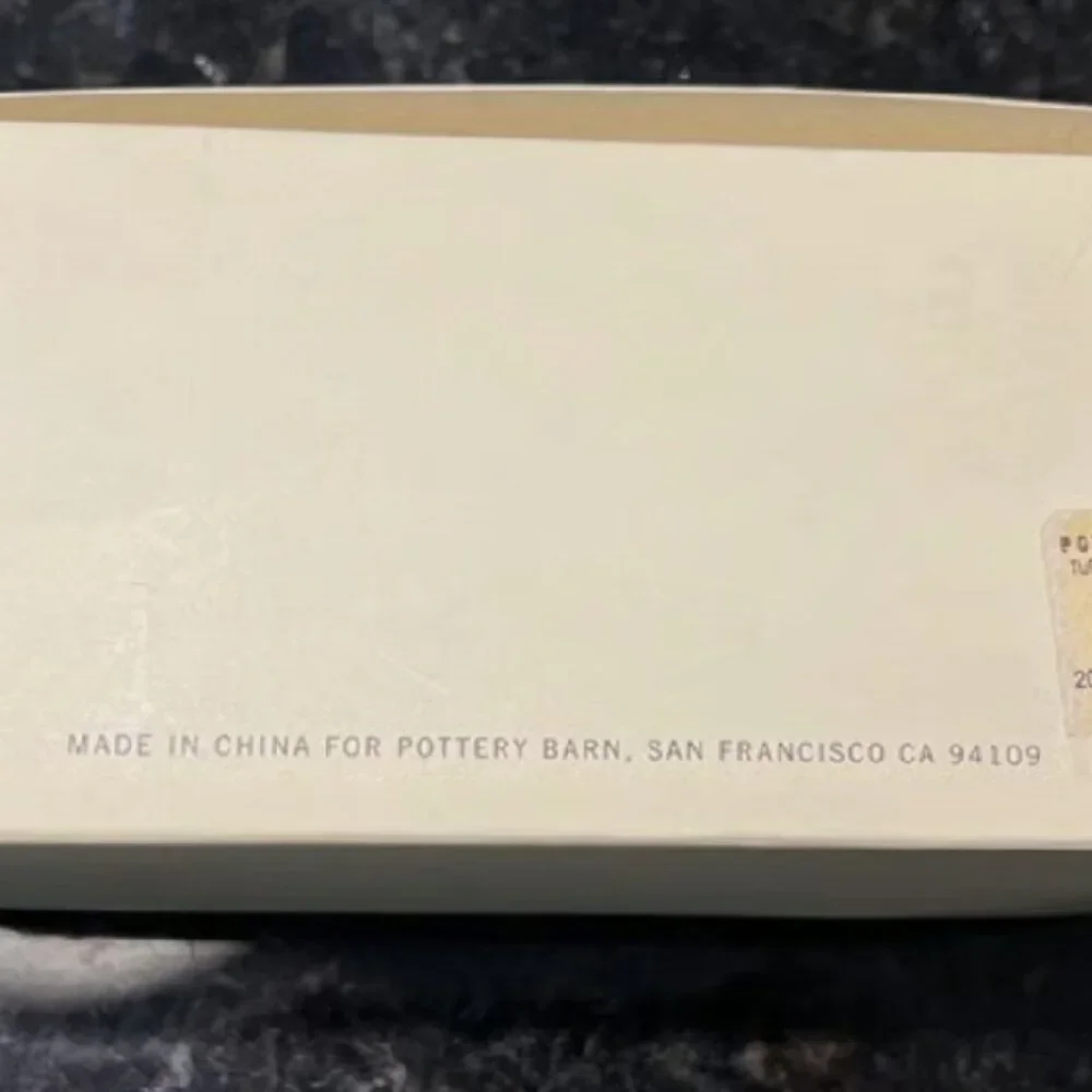 Pottery Barn glazed packaging any