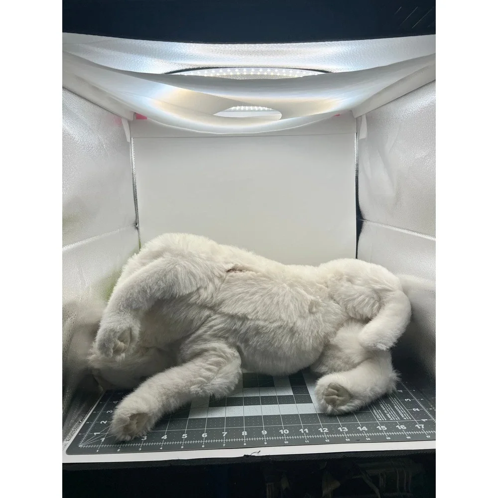 1989 Avanti Applause Jockline  Lying White  Cat Plush 27