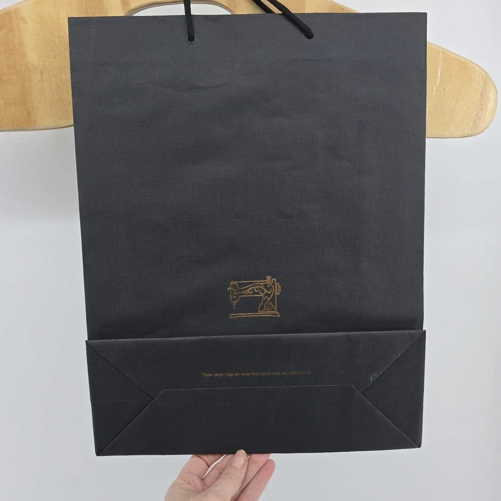 Scotch & Soda Amsterdam Gold Print Store‎ Retail Shopping Bag Tote 16x12.5x4.75