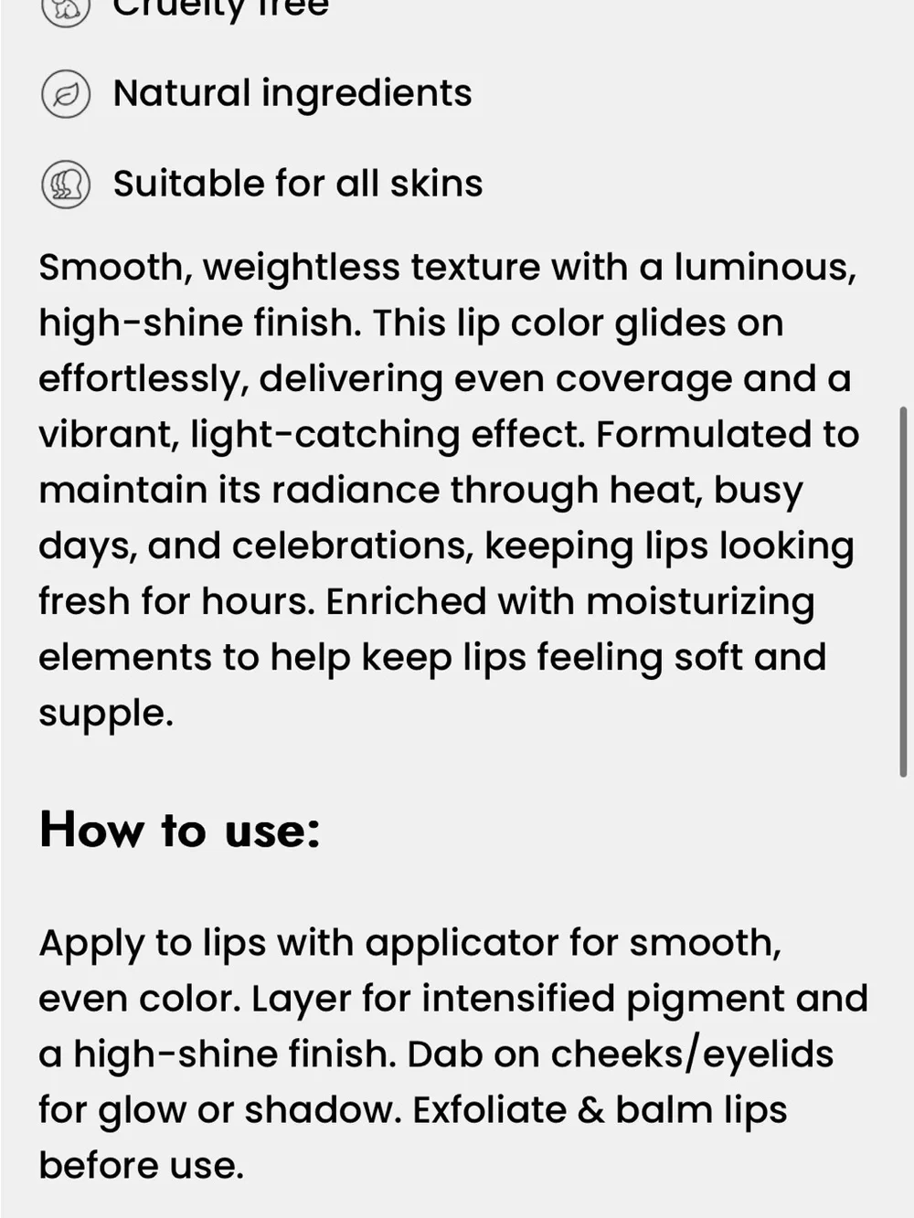 N/A hydrating lip