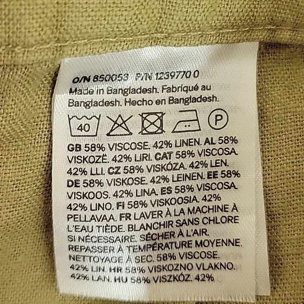 H&M khaki linen