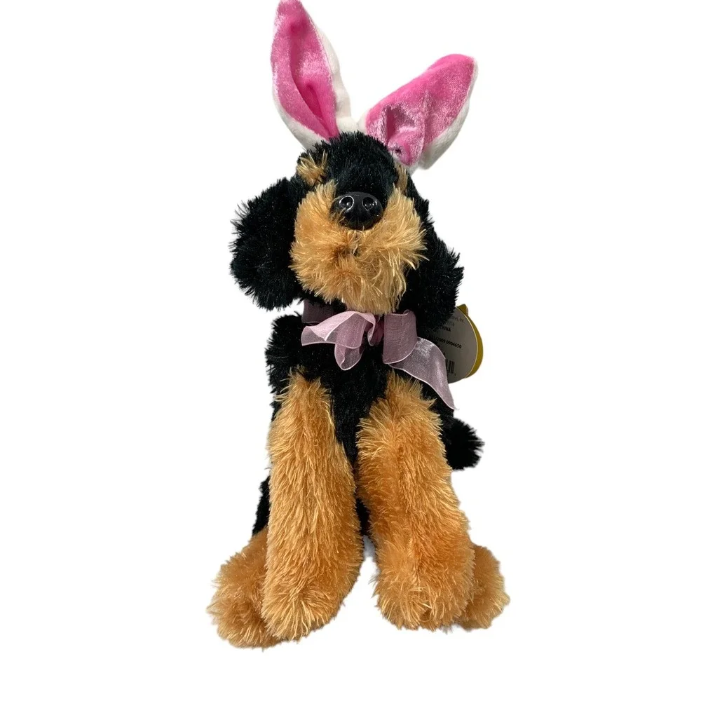 DanDee Plush Terrier Puppy Dog with Bunny Rabbit Ears Stuffed‎ Animal Toy NOS