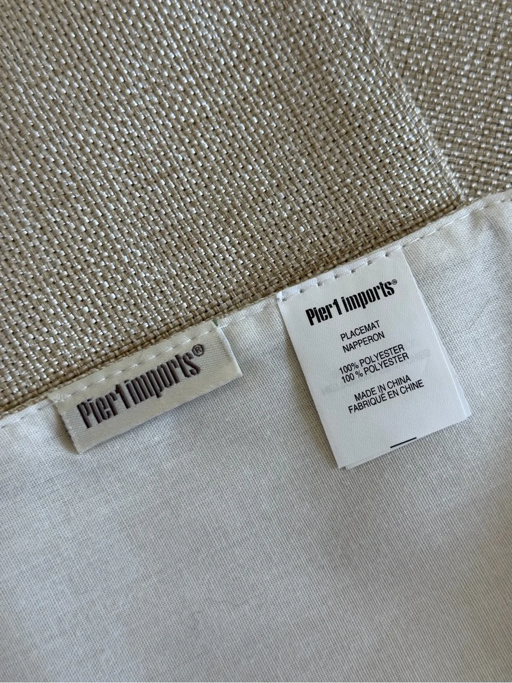 Pier 1 Woven Sheen Champagne Gold Placemats - Set of 10