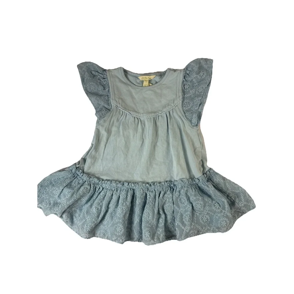 Matilda Jane Dream Chasers‎ Oh Joy Dress Blue Ruffle Lace Girl's Size 4