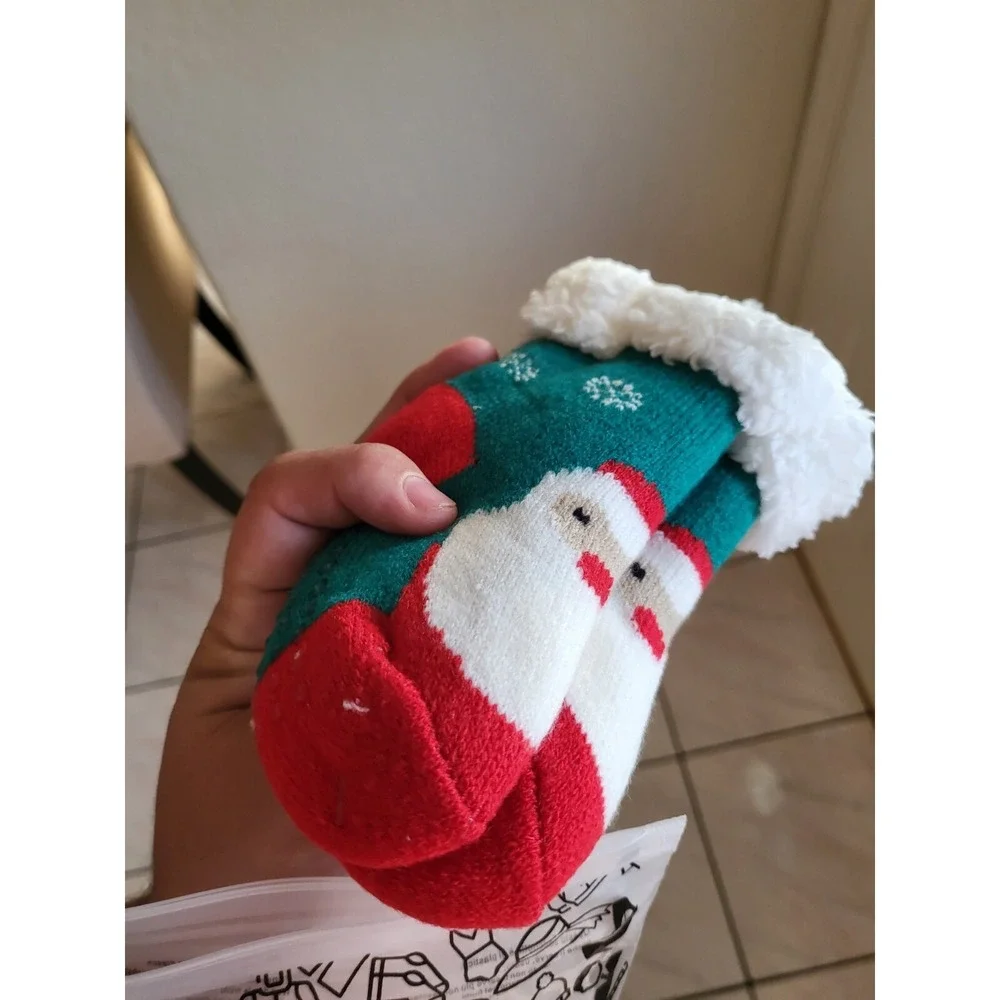 American Trends Baby Slipper Socks Christmas Toddler Fuzzy Socks Warm Fleece Non
