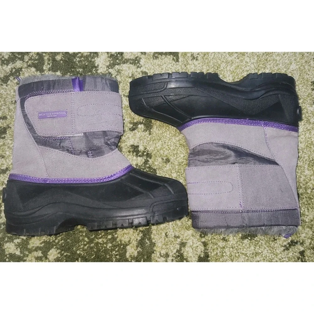 Weather Proof‎ Since 1948 Duck Snow Boots Size 7 M Gray Purple