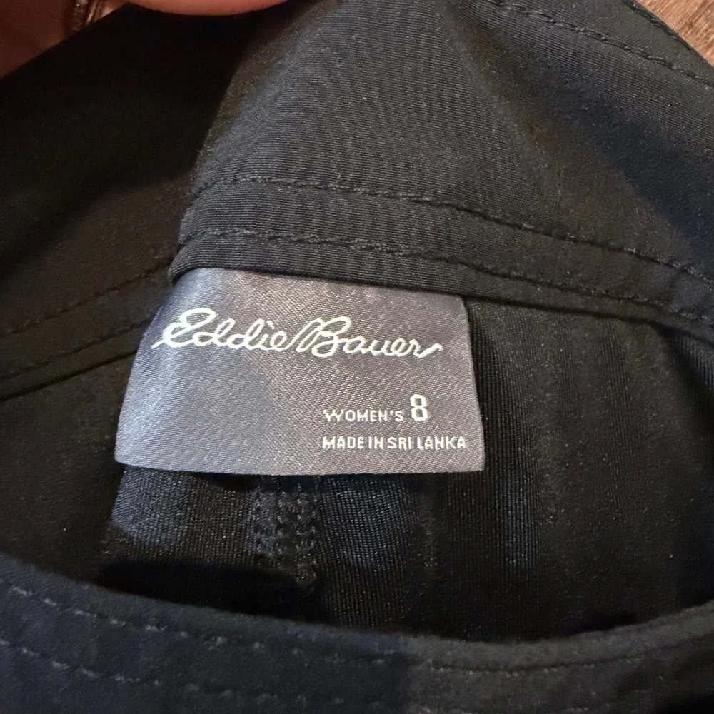 Eddie Bauer Adventurer‎ 2.0 Skort Womens 8 Black Hiking Golf Athletic UPF 50 NEW