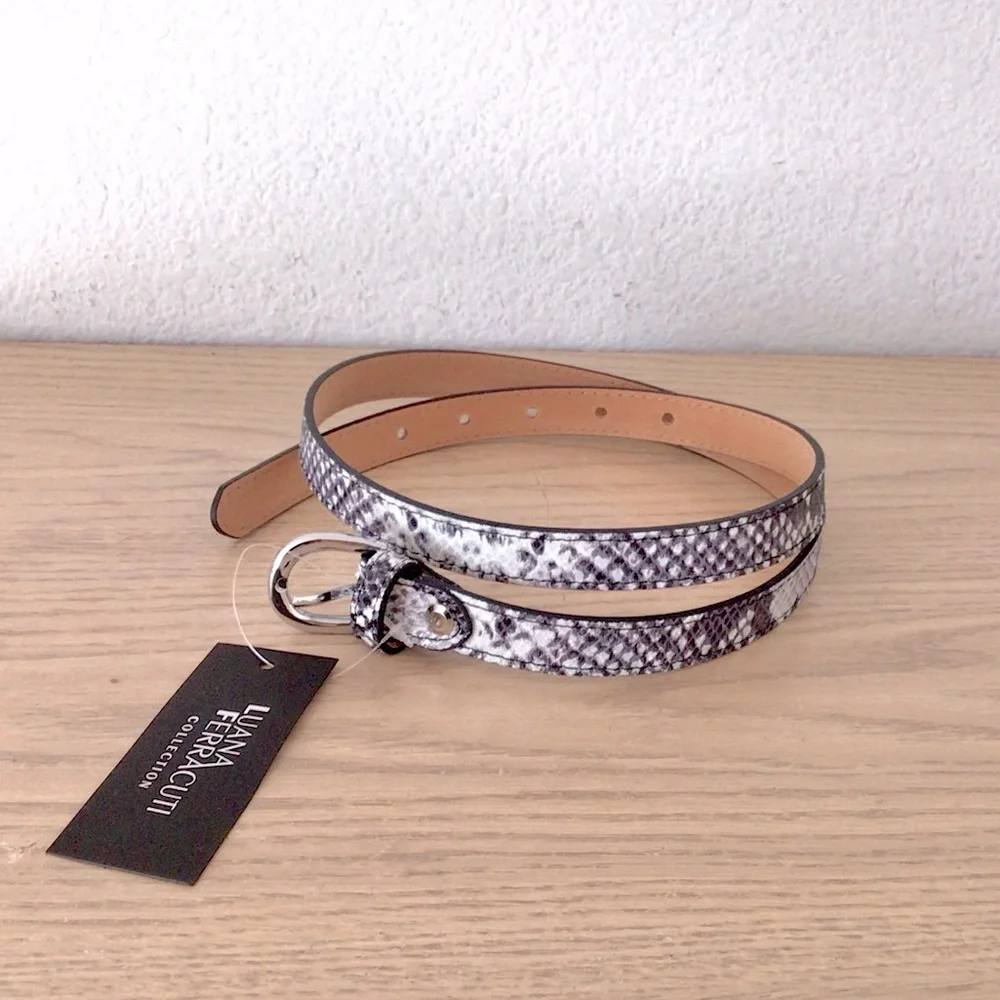 LUANA FERRACUTI Python Print Belt