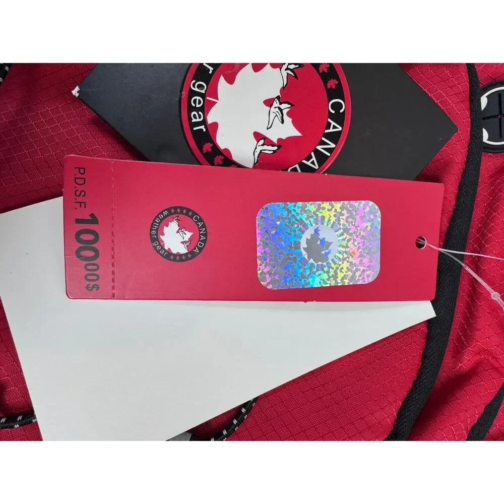 Canada Weather Gear Red Black Hydration Backpack 2L Hiking Gorpcore NWT